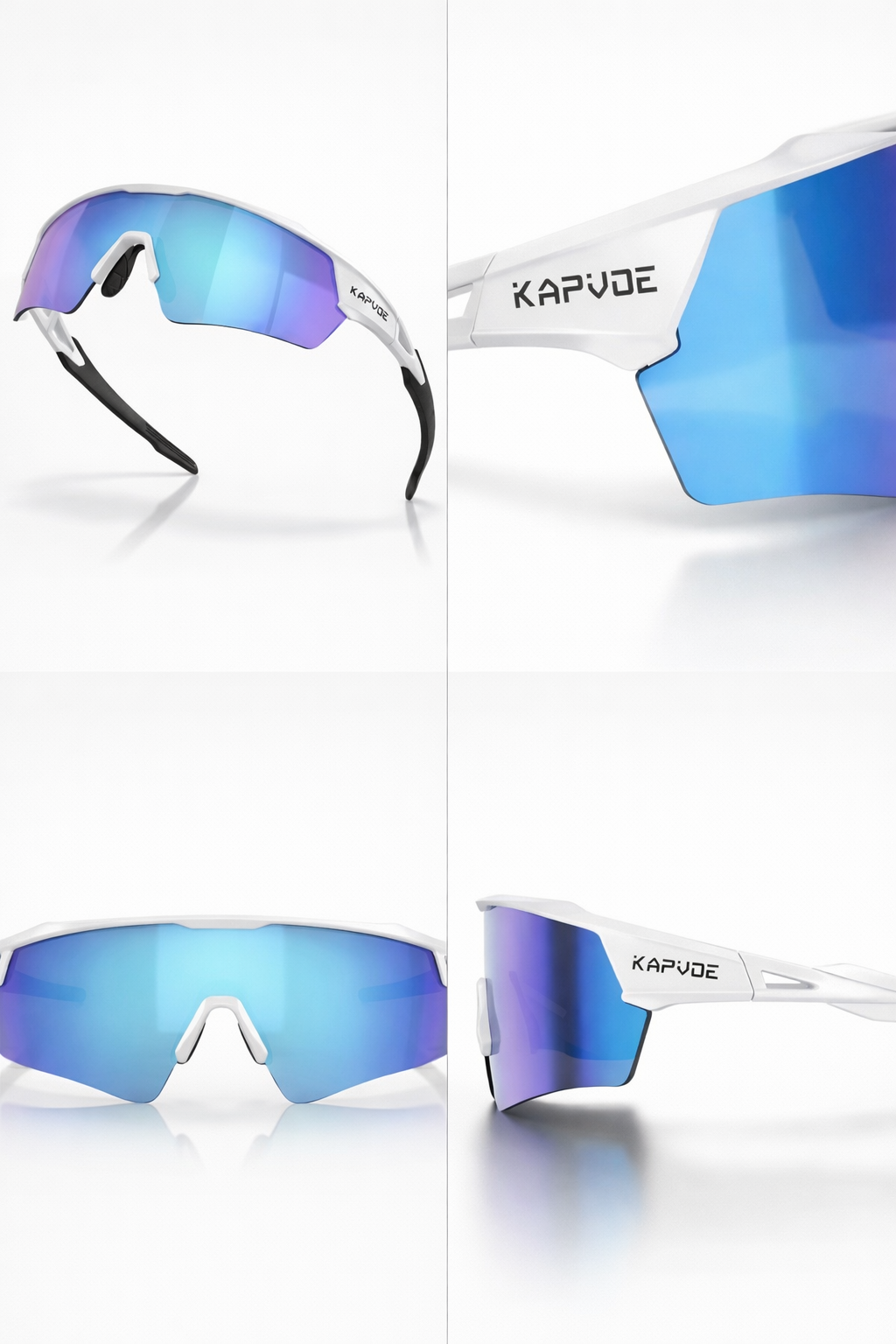 Kaisen photochromic cycling sunglasses on handlebar
